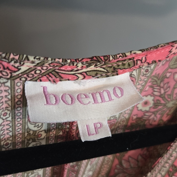 Anthro Boemo Tiered Maxi Dress Sz L LP – Floral Boho Whimsy Paisley Cottagecore - Picture 6 of 6